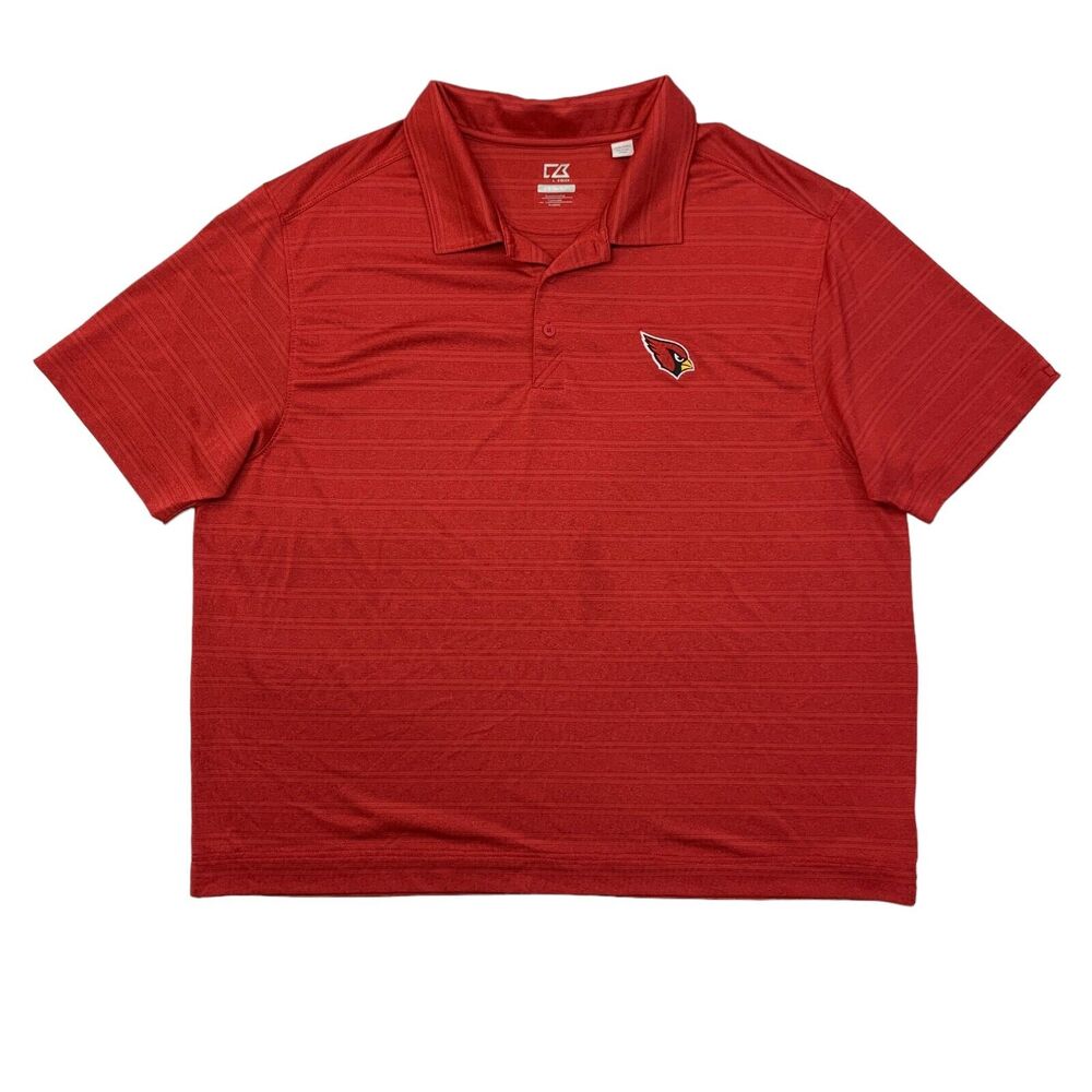 Cutter Buck Arizona Cardinals Polo Shirt Mens 2XB Big Red CB DryTec Golf NFL